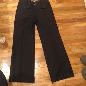 navy wide leg pants
